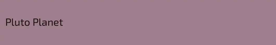 Pluto Planet